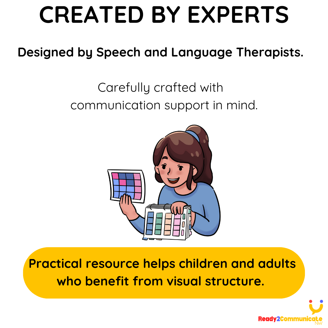 Visual Timetable for Home – Ready-Made Base Boards & Symbol Cards with Velcro | Visual Support for Children and Adults