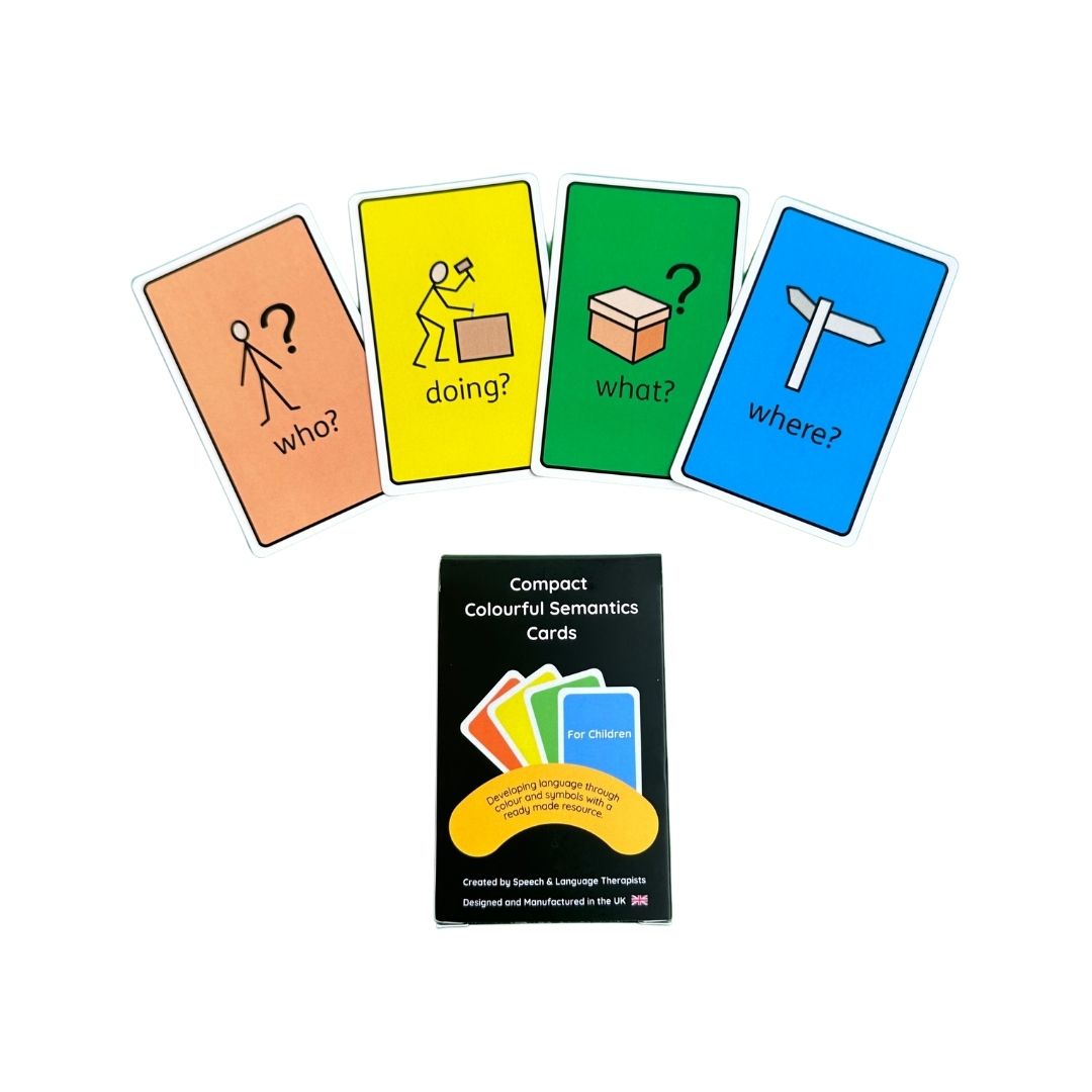 Compact Colourful Semantics Cards: Card Game for Kids Sentence Building Skills